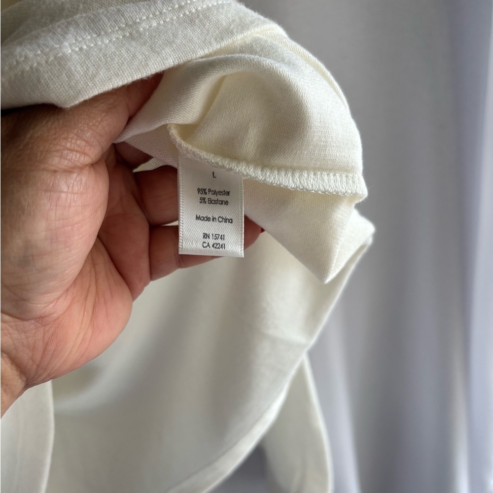 PJ Salvage Cream Top with Subtle Star Details - Picture 7 of 8